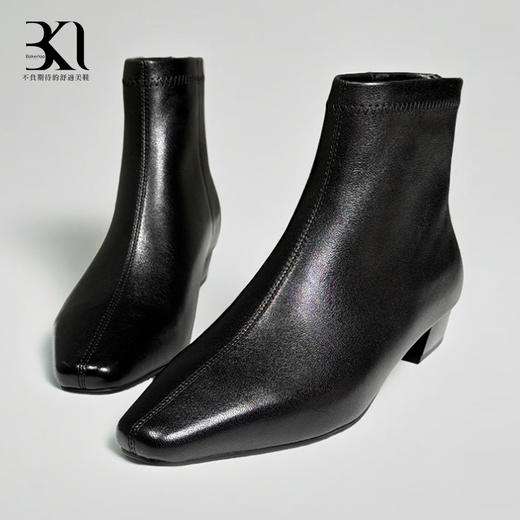 BAKERLOO女鞋小方头舒适低帮中跟女靴AD233 商品图4