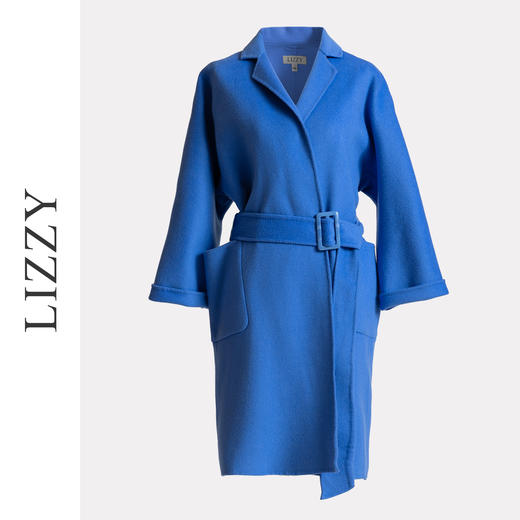 LIZZY秋冬欧式慵懒风浴袍款双面羊毛羊绒长款大衣外套5998 商品图5