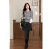 鹿向南「星河鹭起」法式灰色长袖毛衣秋冬新款百搭气质短款上衣女 商品缩略图3