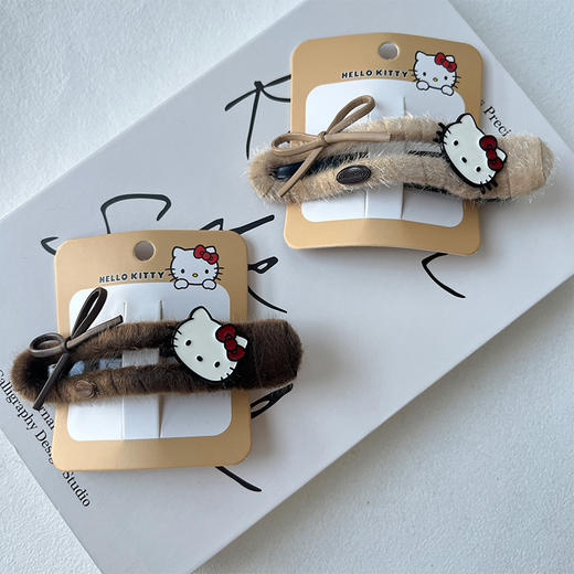 秋冬佩戴蓬松柔软绒绒KT懒人夹-纪念日百货门店同款167749267 商品图0