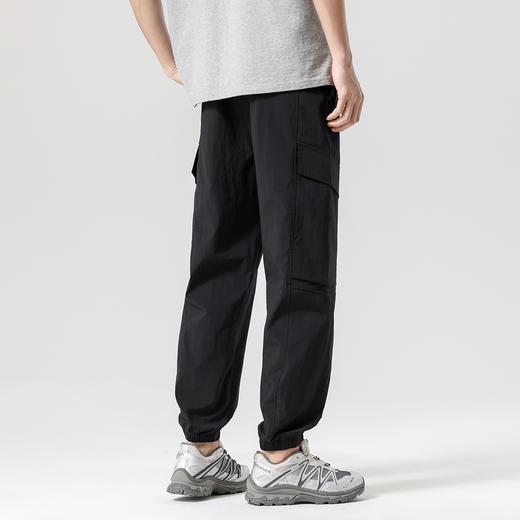 纯色男士户外工装裤25夏新款抽绳系带束脚裤宽松百搭休闲长裤男K&C 商品图3