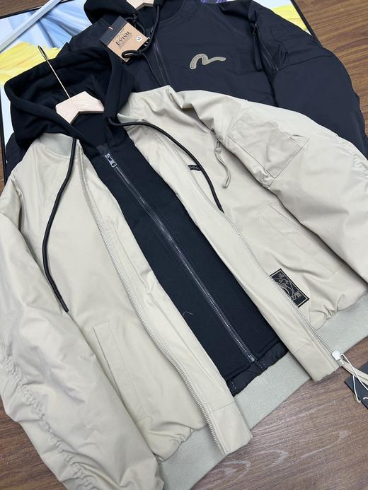 D112580假两件帽子不可拆25SS秋冬新款浮刺绣连帽棉衣夹克外套 商品图6