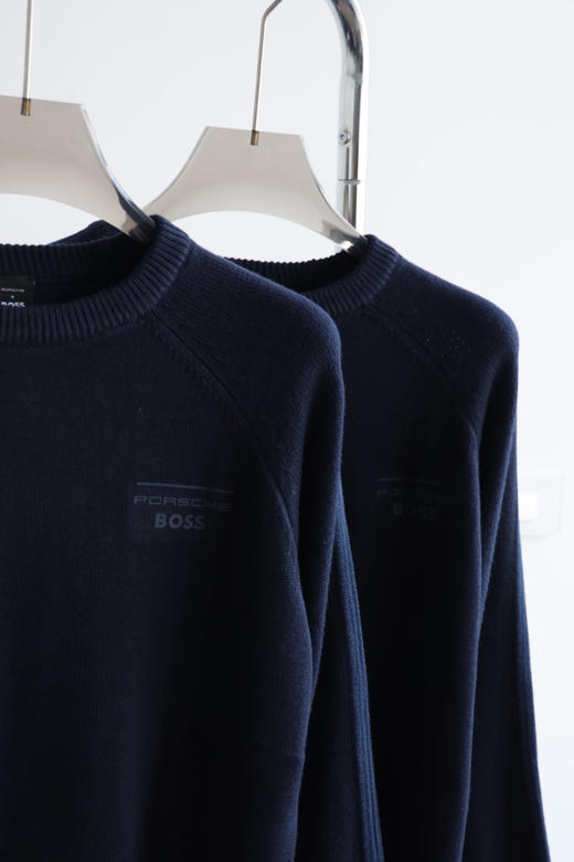 B0ss 保SHI捷联名 羊毛混纺 圆领针织毛衣 MY143 商品图3