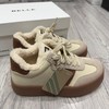 D112553高帮加绒板栗复古德训鞋女25新款运动休闲小白鞋子 商品缩略图2