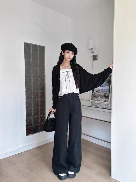 【秒杀价已调 直接拍】Miss 秋冬款 植绒宽松 牛仔 阔腿裤 商品图11