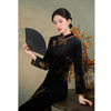 GX黑丝绒国风中式长款加绒旗袍2025冬季新款复古修身长袖旗袍 商品缩略图2