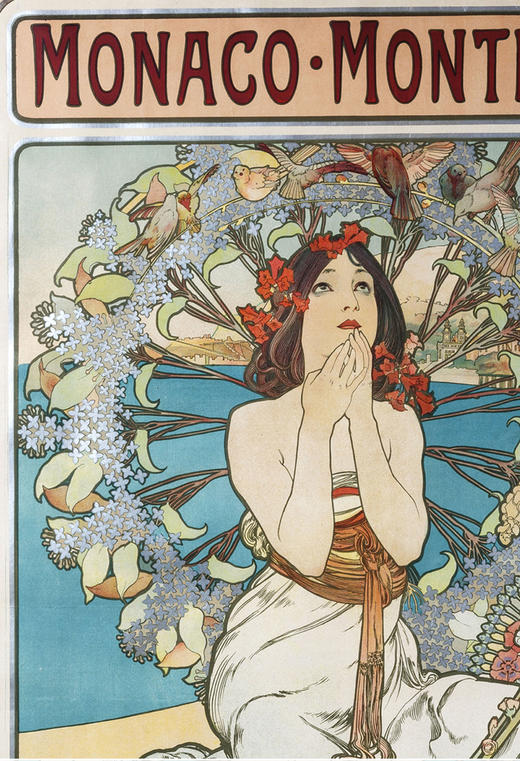 独角鹿西洋古董1897年代法国出品原版版画《摩纳哥蒙特卡洛 Monaco-Monte Carlo》 商品图2