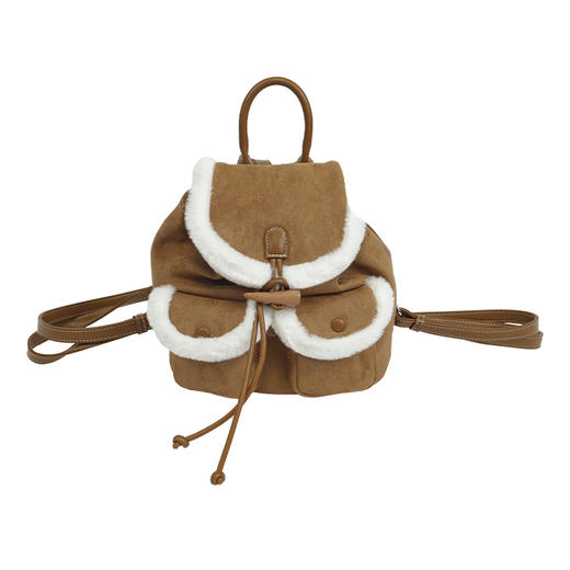 毛圈拼接双肩包-纪念日百货门店同款167493142 商品图0