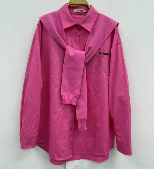 NC翻领搭披肩长袖衬衫50704（红）253011950321 商品图1