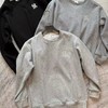 D112545万针刺绣LOGO纯色圆领加绒加厚卫衣 商品缩略图1