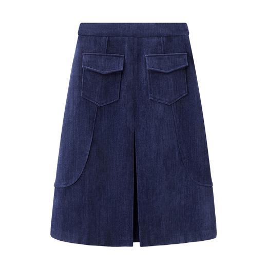 D112523蓝色灯芯绒工装裙半身裙半裙25秋冬季叠穿搭女长裙a字裙 商品图10