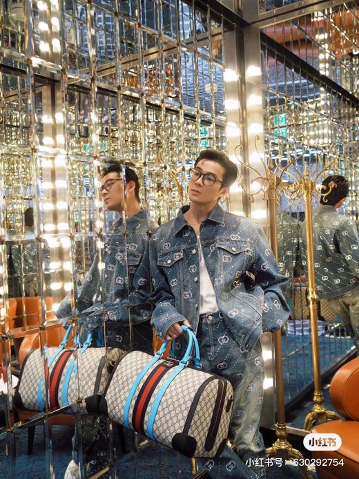 D112555男式蓝色水洗满钻烫钻牛仔外套夹克 商品图10