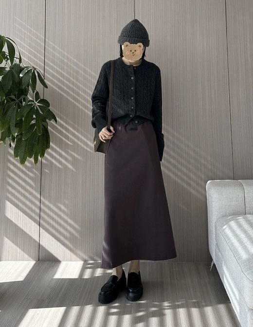 【秒杀价已调 直接拍】小禾 复古慵懒风 羊绒混纺 修身 麻花绞花 针织开衫 蕾丝显瘦圆领 温柔外套 商品图12