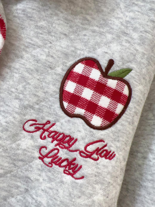 松植屋《苹果》女款空气棉加厚套装冬季空气层夹棉睡衣家居服 商品图2