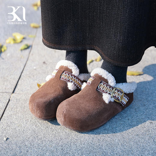 BAKERLOO民族带绒毛勃肯女鞋YQ229 商品图1