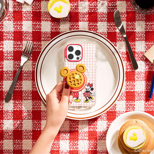 【迪士尼早餐】米奇华夫饼 MAGSAFE磁吸 Round圆啪嗒系列 黄色 食物 商品图1