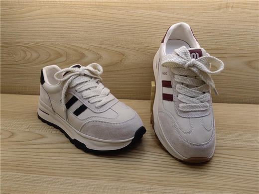 2025豪行春款专柜正品时尚休闲舒适低跟系带运动女单鞋25127190 商品图3