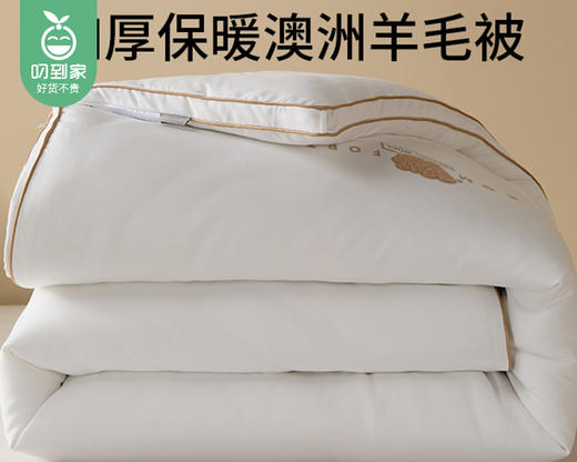 【预售-12月29日配送】佳丽斯保暖加厚澳州羊毛被/1件（220*240cm,填充物约3kg，总重量约5kg） 商品图4