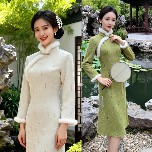 现代时尚改良新中式，年轻少女款日常A版旗袍GX-361846 商品图0