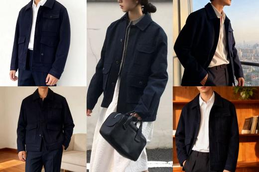 翻领口袋外套春秋新款百搭休闲夹克 商品图1