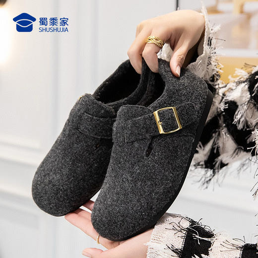 【加绒包跟勃肯女鞋】加厚保暖棉鞋女士通勤休闲鞋 商品图8