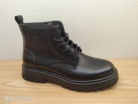 豪行秋冬新款12429718纯皮牛皮商务休闲男靴单靴皮靴