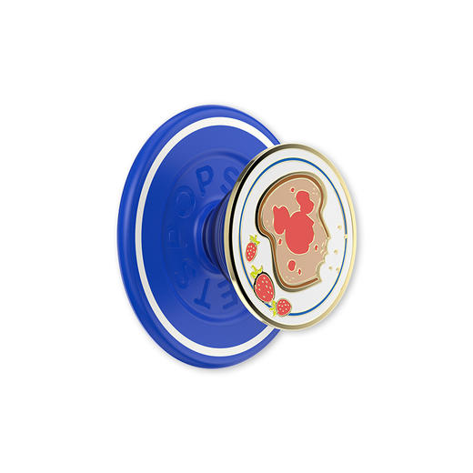 【迪士尼早餐】米奇草莓酱吐司 MAGSAFE磁吸 Round圆啪嗒系列 蓝色 食物 商品图0