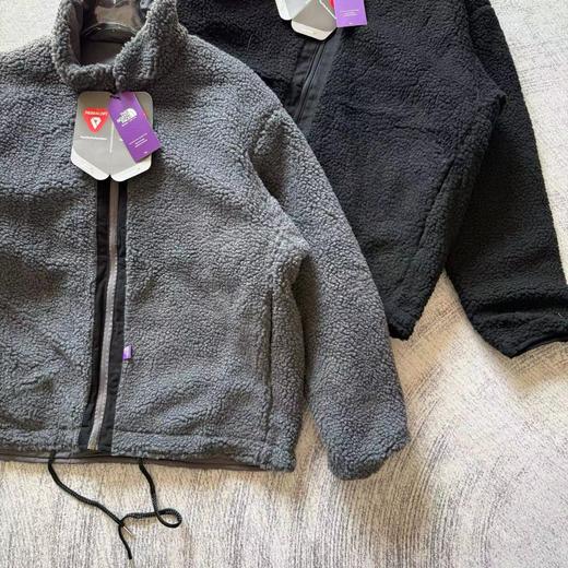 D112550休闲宽松日系简约保暖舒适男女排扣立领夹克外套 商品图4