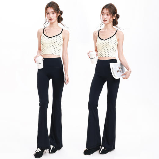 跃牌【海听系列】波点运动内衣女防震收副乳固定杯美背瑜伽服背心XC102 商品图3