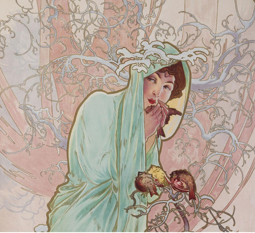 独角鹿西洋古董1896年法国出品版画作品《四季 Les Quatre Saisons》 商品图11