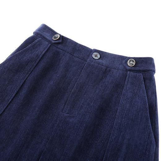D112523蓝色灯芯绒工装裙半身裙半裙25秋冬季叠穿搭女长裙a字裙 商品图11