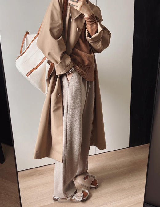 老米优品🎈3-5天！高端系列《加厚加绒直筒小阔腿羊毛裤》550g克重，垂感nice ! 显瘦又高级，松弛有温暖~ K251125A 商品图4