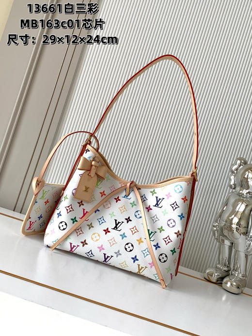 秋冬特惠💰1280 渠道级LV【全钢五金 MB163c01变码芯片】te级LV 全套包装 M13661白三彩 本款 CarryAll 小号手袋 商品图0