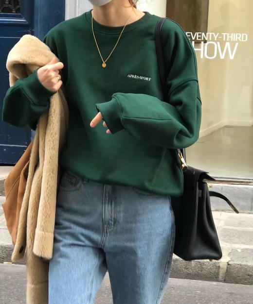 韩订九色一体绒卫衣美式复古调调 商品图5