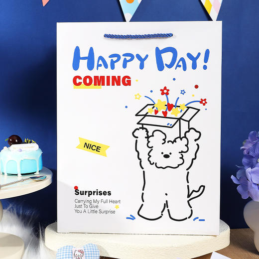 【礼物季】卡通快乐加倍手提礼品袋L号-纪念日百货门店同款167193772 商品图3