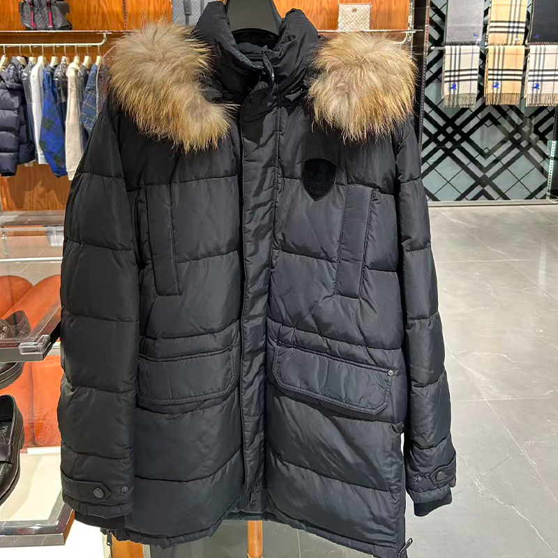 VERSACE JEANS 范思哲 男士聚酯纤维连帽羽绒服 黑色 E5GSA912 29134 899