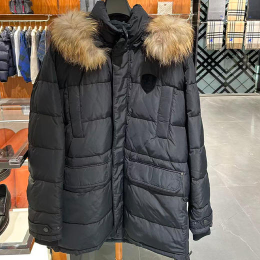 VERSACE JEANS 范思哲 男士聚酯纤维连帽羽绒服 黑色 E5GSA912 29134 899 商品图0