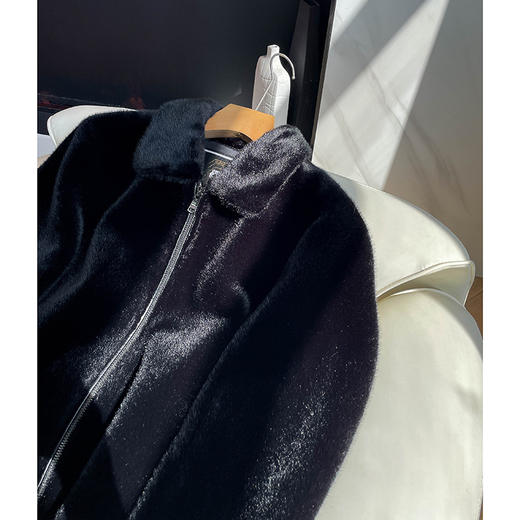 WS 927561[【数量不多】 媲美真水貂男装仿貂皮草夹克保暖外套翻领 商品图2