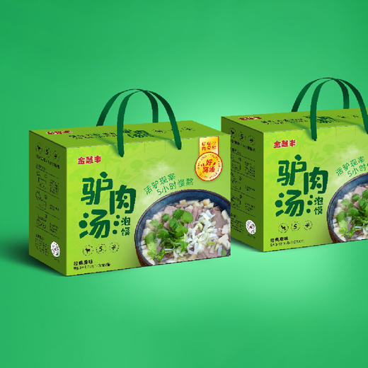 【自营】金慧丰驴肉汤泡馍礼盒装127g*6桶 商品图0