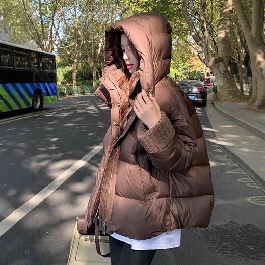 【反季美拉德羽绒棉服】女冬季新款宽松羊羔毛领棉衣棉袄加厚外套 商品图2