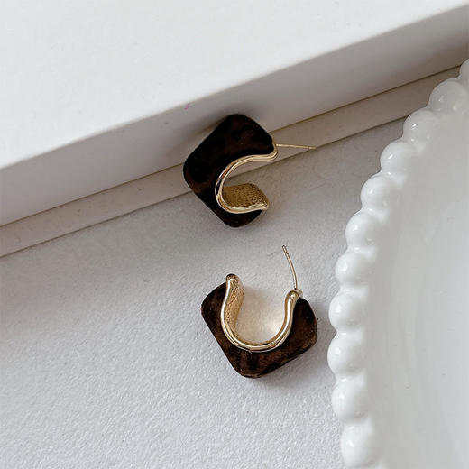 复古植绒工艺银针耳环-纪念日百货门店同款168047013 商品图2