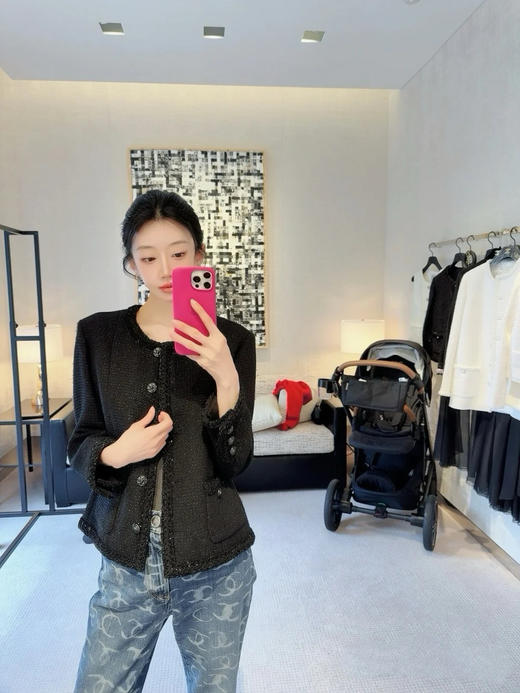 香奈儿 25秋冬新款 粗花呢编织滚边外套(TM) 商品图0