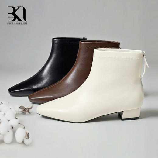 BAKERLOO女鞋小方头舒适低帮中跟女靴AD233 商品图0