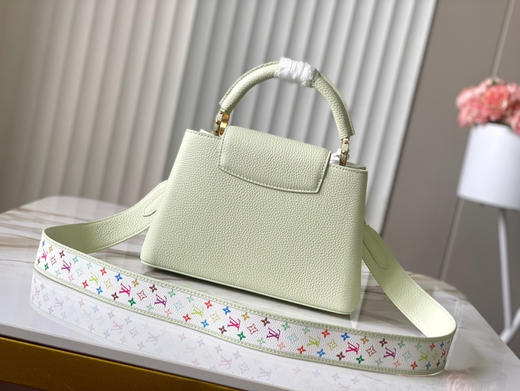 秋冬特惠💰1800 渠道级LV 新品 te级LV 动态芯片 M14101/M48865浅绿三彩限定款 本款 Capucines迷你手袋 商品图2