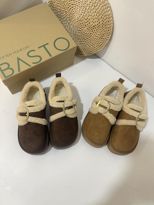 D112511冬新款厚底加绒雪地靴保暖毛毛鞋棉鞋勃肯鞋女 商品图0