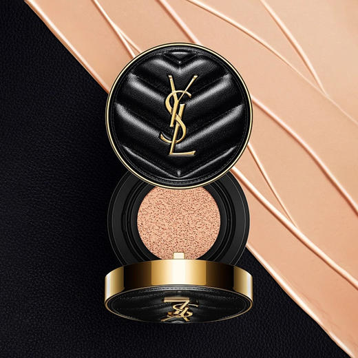 【超模君严选 YSL圣罗兰黑皮革气垫正装14g/ YSL圣罗兰粉气垫12g】 买正装送替换  混油干皮适用   轻薄服帖 商品图6