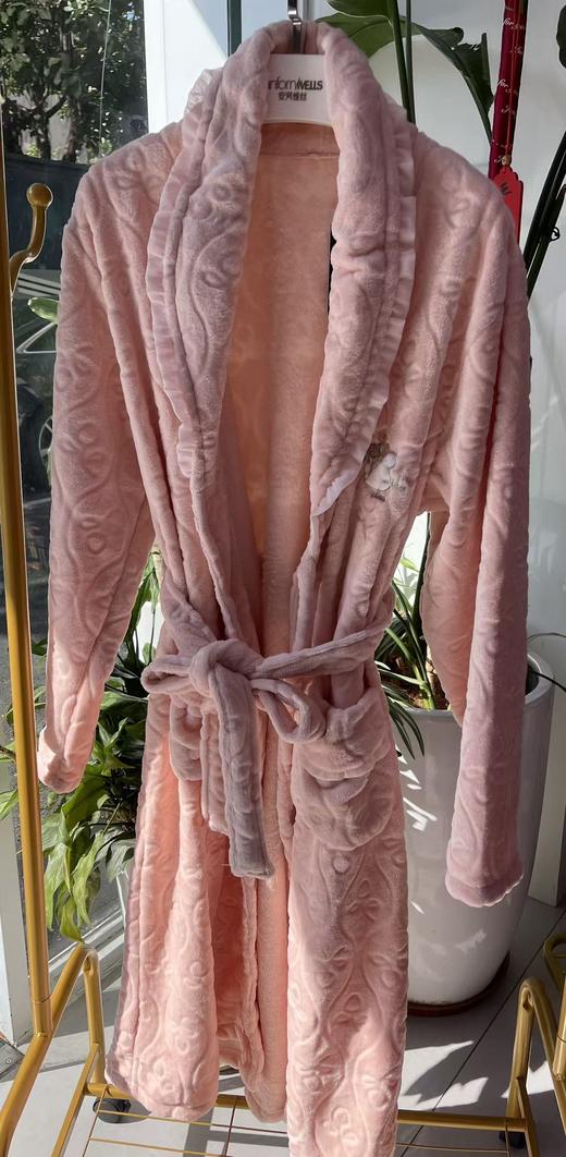 双面法兰绒剪花女士睡袍软糯舒适1415765 商品图2