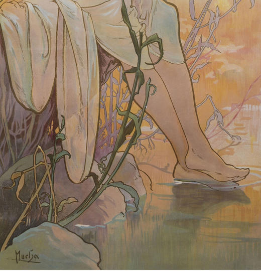 独角鹿西洋古董1896年法国出品版画作品《四季 Les Quatre Saisons》 商品图6