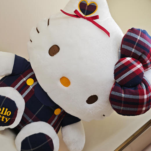 12寸学院KT可爱复古格子凯蒂猫hellokitty毛绒玩具生日礼物毛绒公仔-纪念日百货门店同款168097168 商品图2