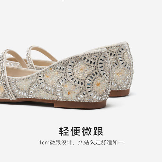 【星空系列】星期六26春新款金属方头满钻一字带玛丽珍SSE1111093 商品图11